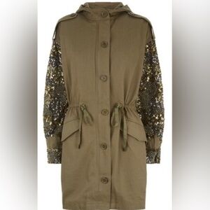 JOIE “Tadita” Anotak/Coat with hand-beaded sleeves